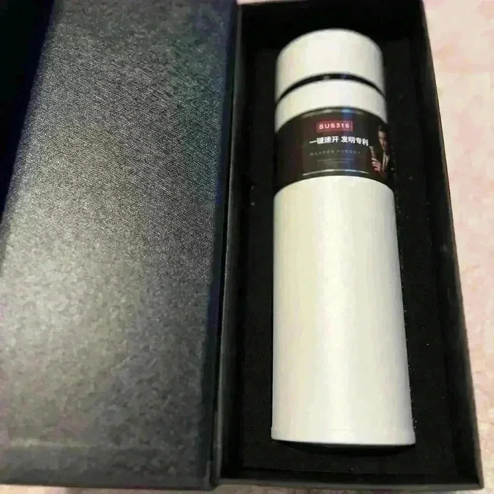 White luxury stainless steel Tumbler/cup, brand new in box